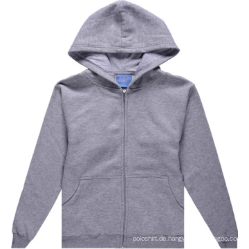 Großhandel Bio-Baumwolle Zip up Hoodie Sweatshirt